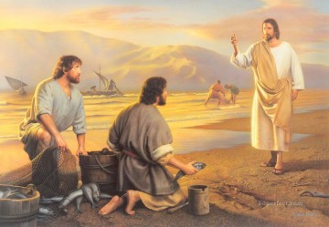 クリスチャン・イエス Painting - 人間の漁師